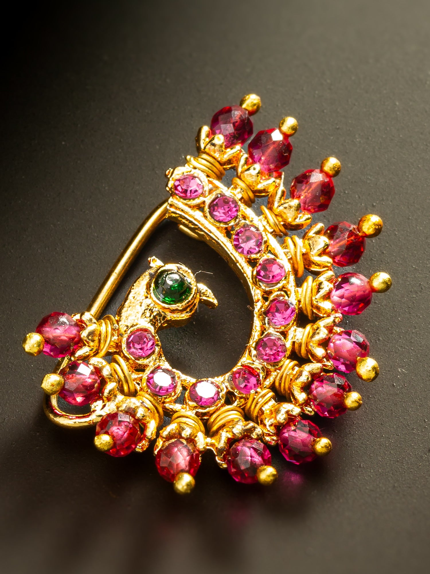 Aadita Ruby Tone Stone Nath