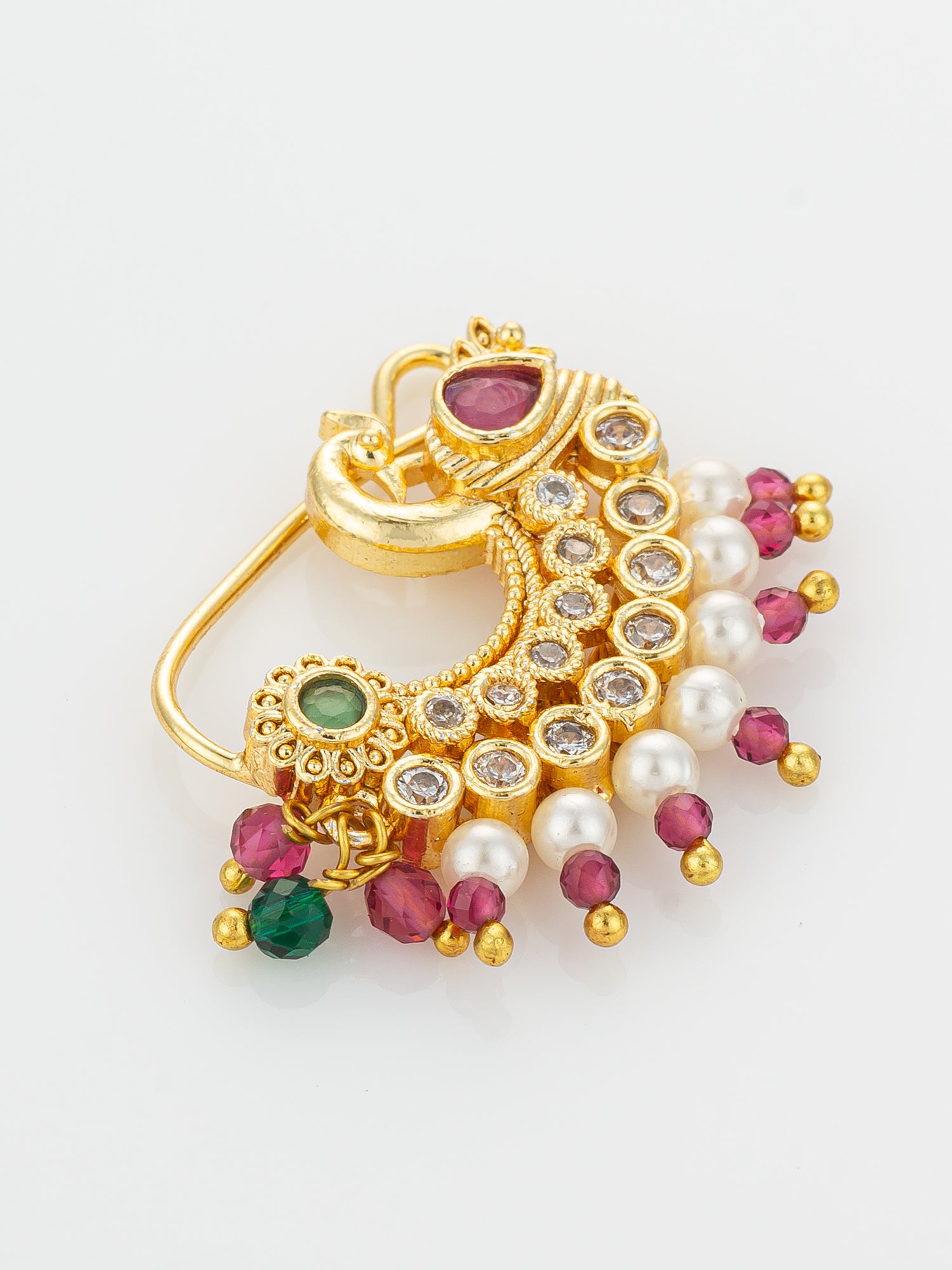 Aadita Traditional Pearl & Stone Nath