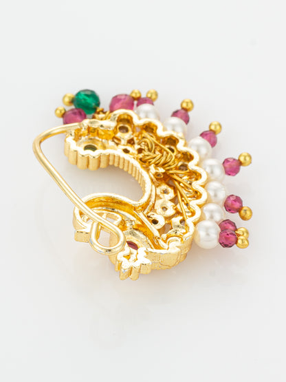 Aadita Traditional Pearl & Stone Nath