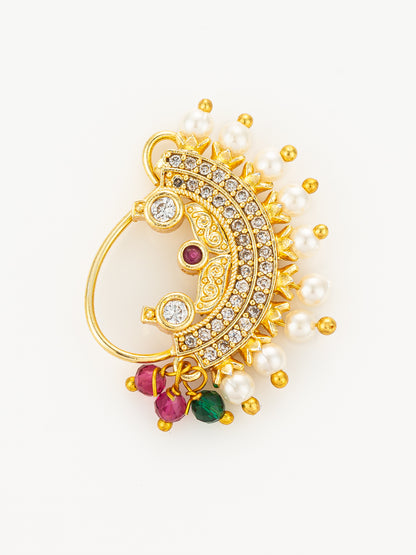 Aadita Traditional Maharashtrian Gold Plated Nath