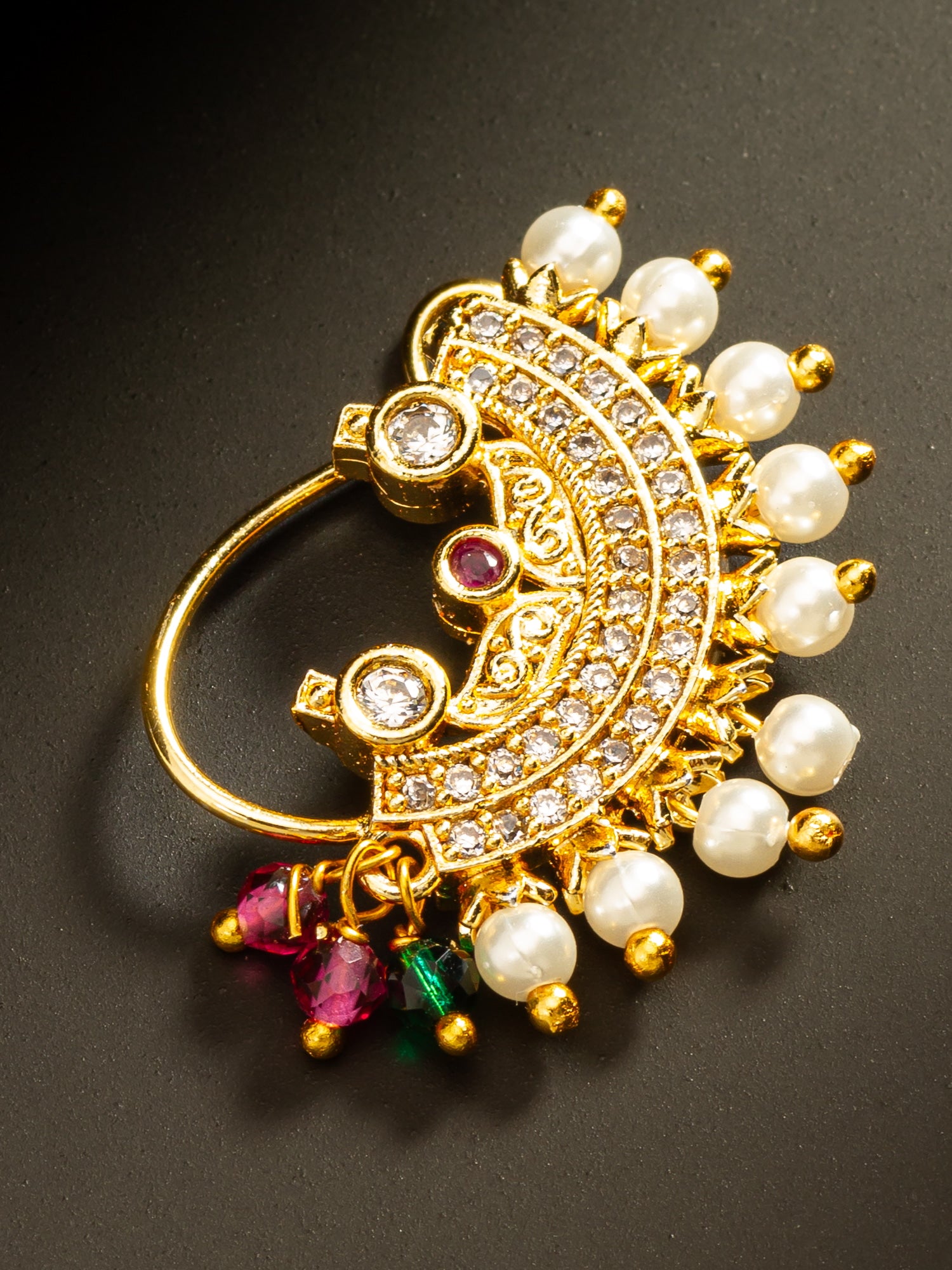Aadita Traditional Maharashtrian Gold Plated Nath
