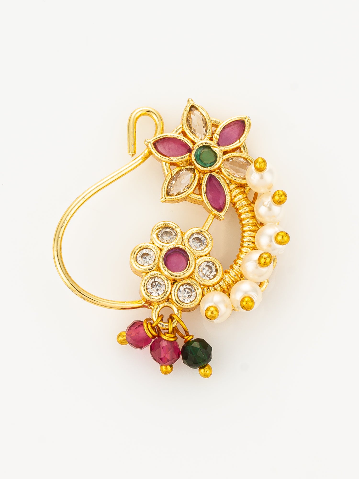 Aadita Elegant Multi-Stone Studded Nath