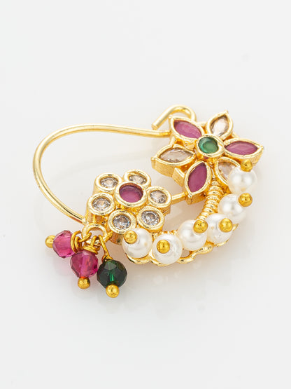 Aadita Elegant Multi-Stone Studded Nath