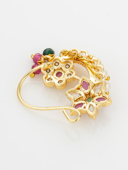 Aadita Elegant Multi-Stone Studded Nath