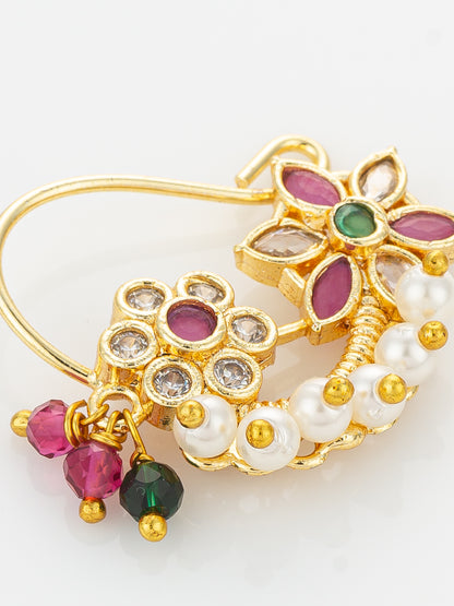 Aadita Elegant Multi-Stone Studded Nath