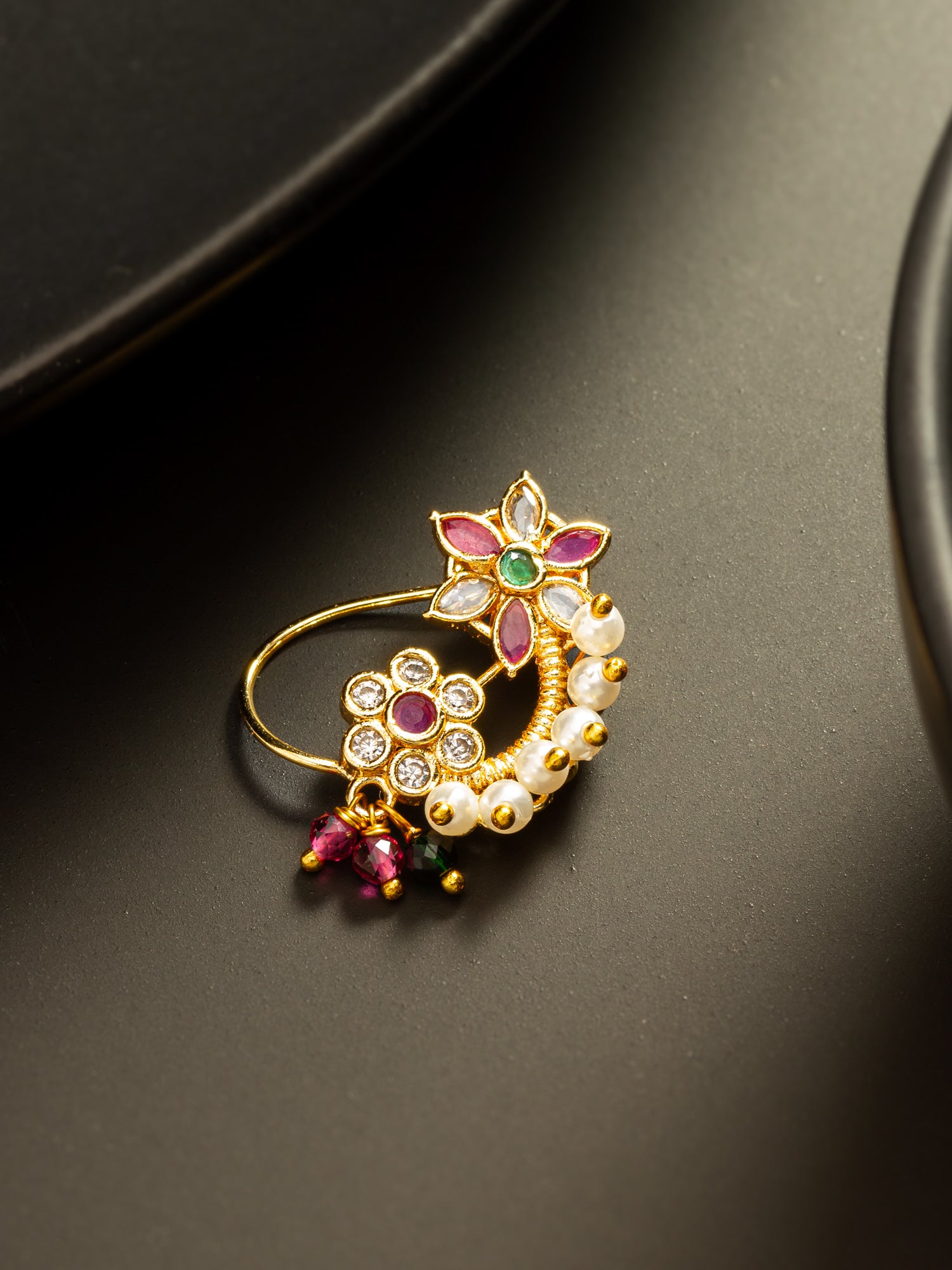 Aadita Elegant Multi-Stone Studded Nath