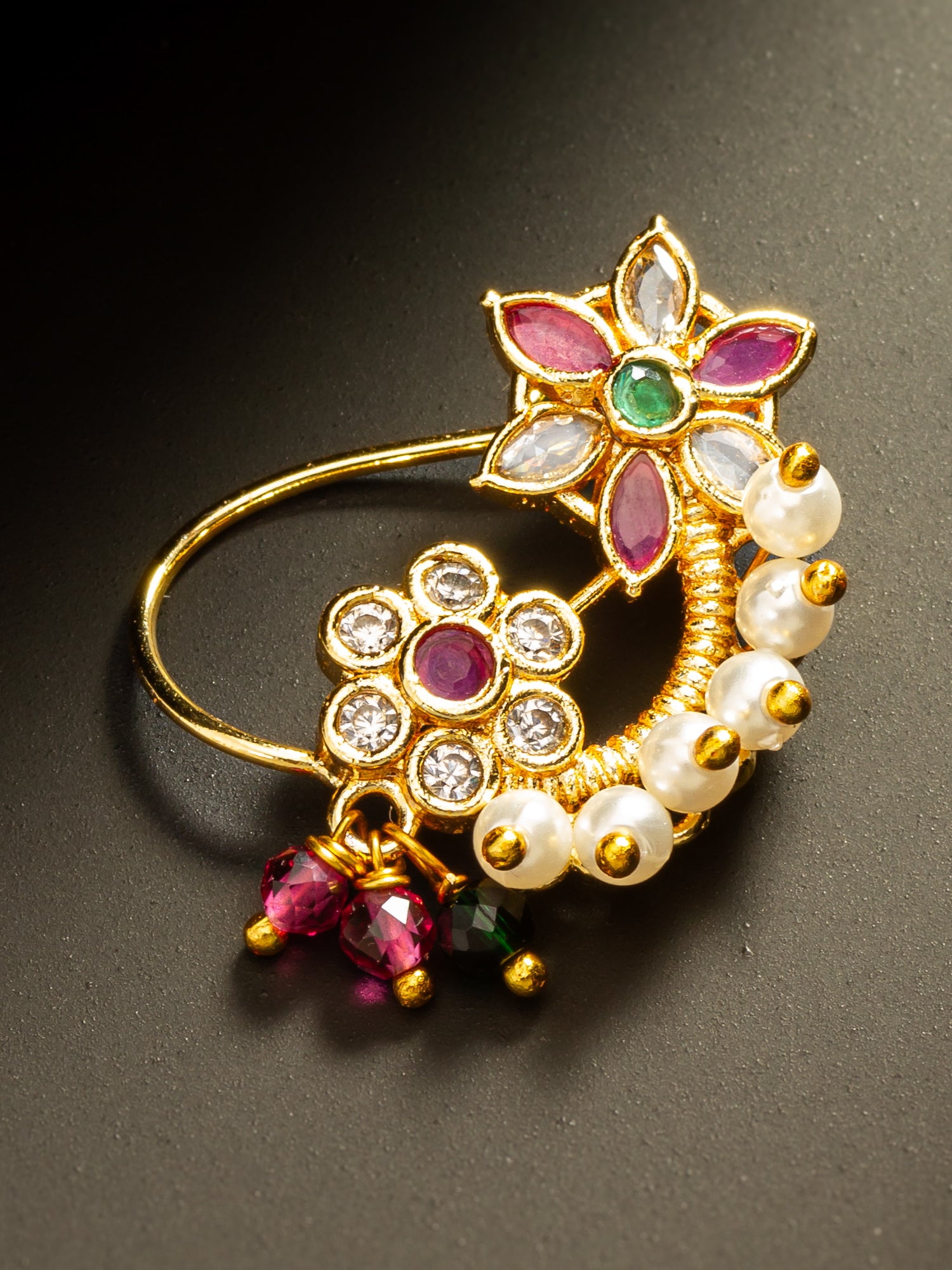 Aadita Elegant Multi-Stone Studded Nath