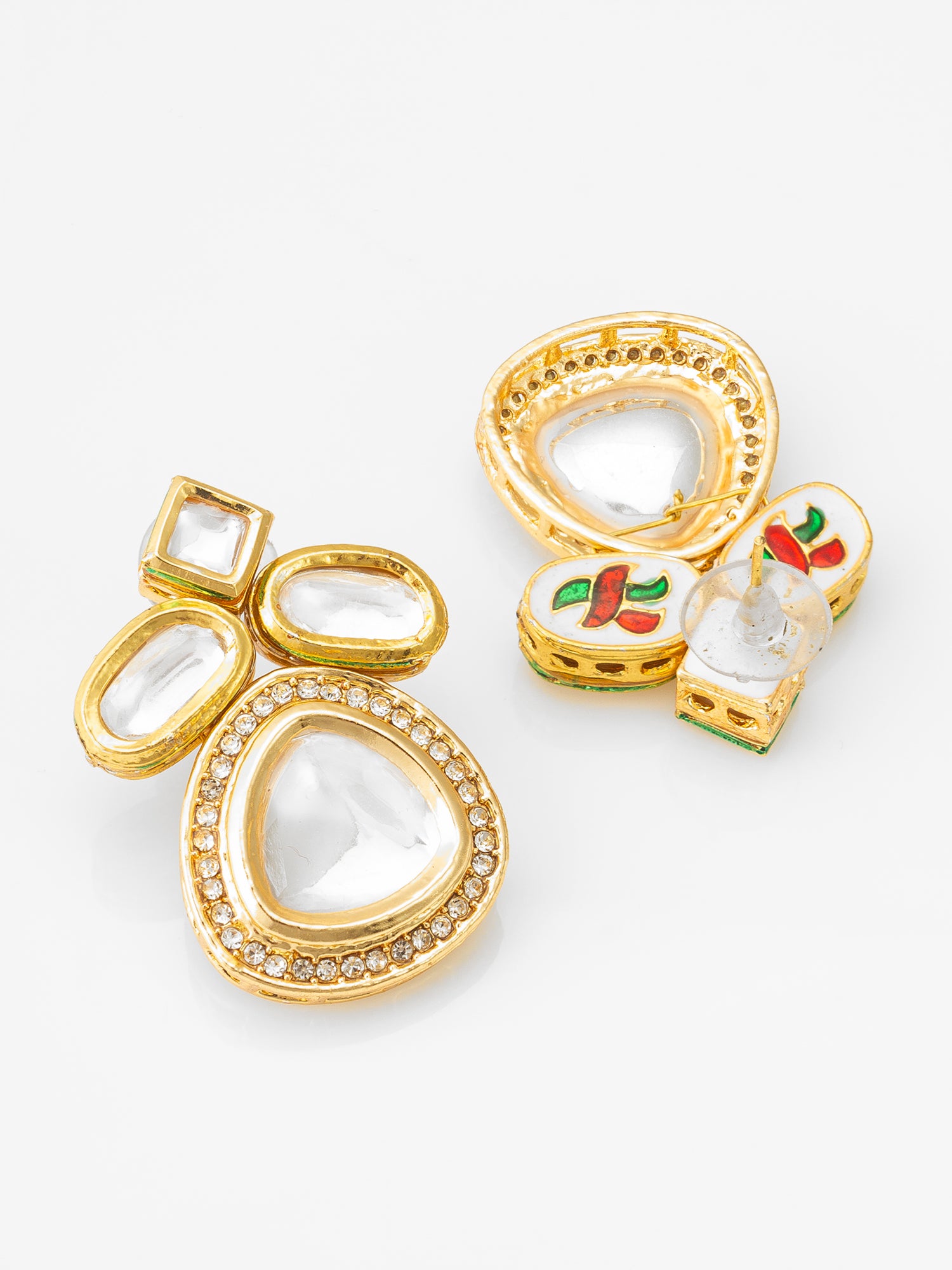 Traditional Multi-Strand Pearl & Kundan Necklace Set