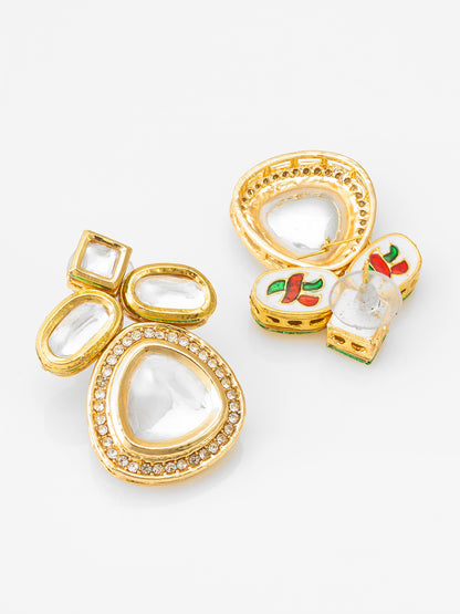 Traditional Multi-Strand Pearl & Kundan Necklace Set