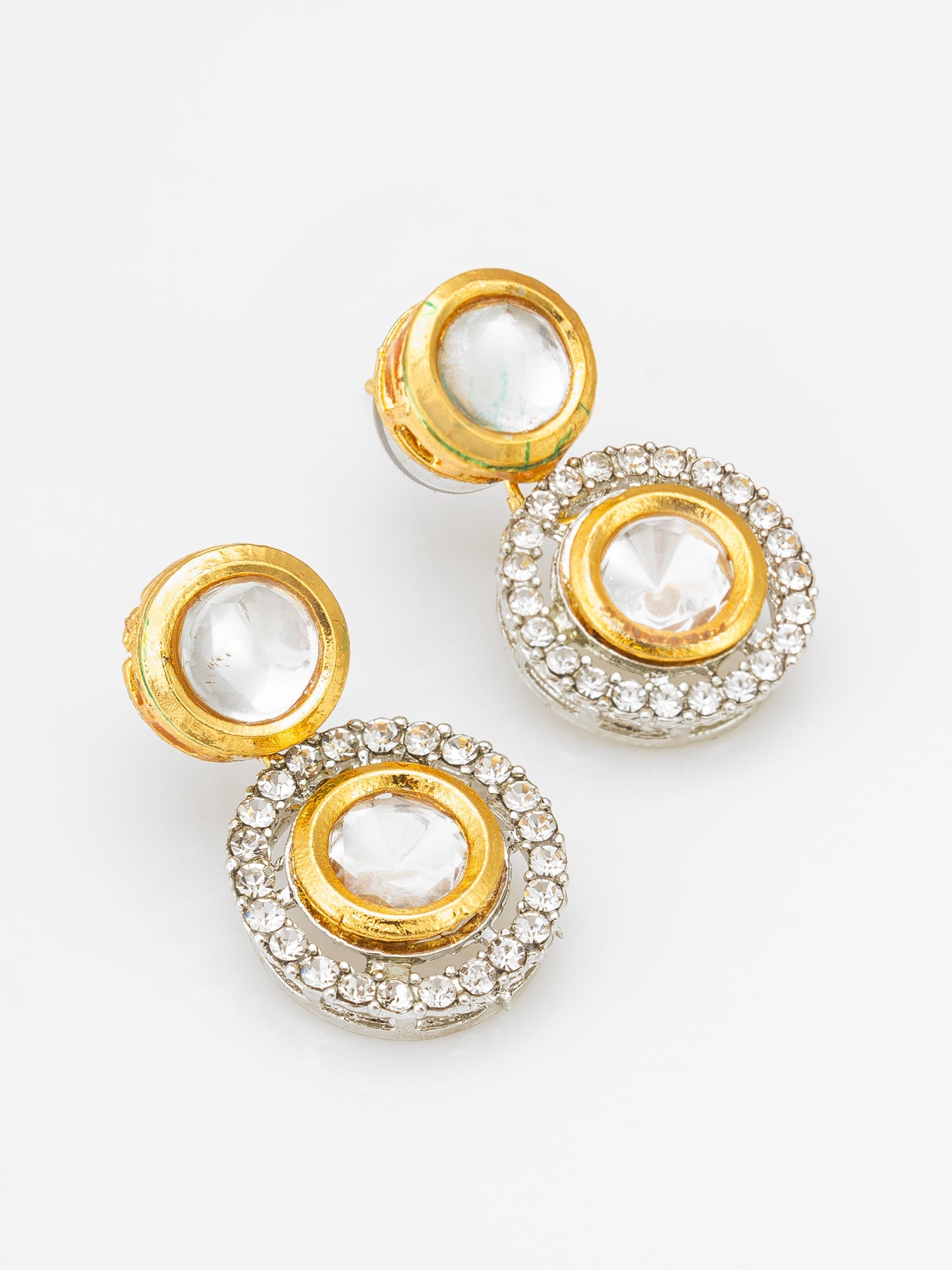 Majestic Maroon Five-Strand Beaded Kundan Necklace Set with Stud Earrings WNK4504