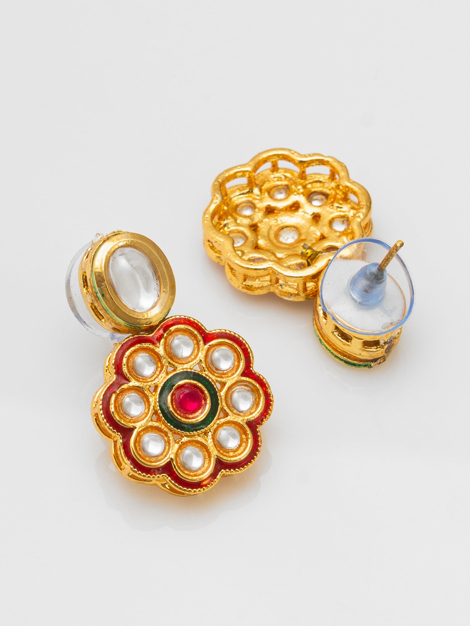 Aadita Floral Kundan Pearl Multicolour Necklace Set