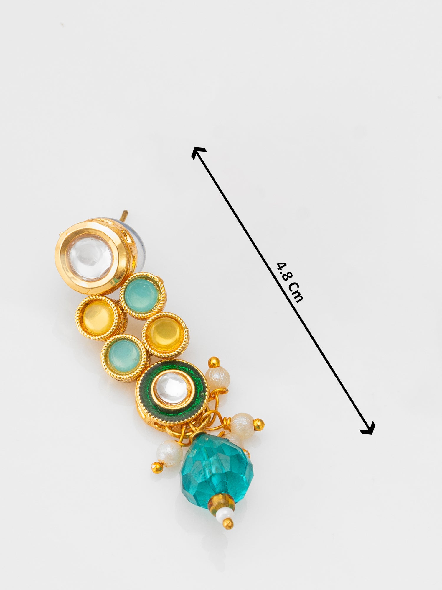 Aadita Traditional Green Kundan Necklace Set for Women with Earrings