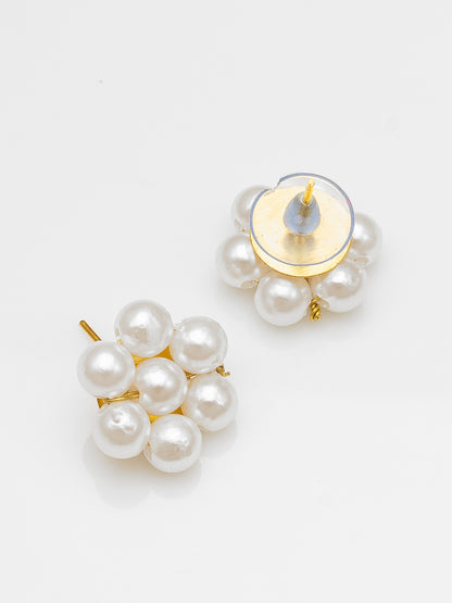 Aadita White Pearl Multi-Layer Bridal Necklace Set