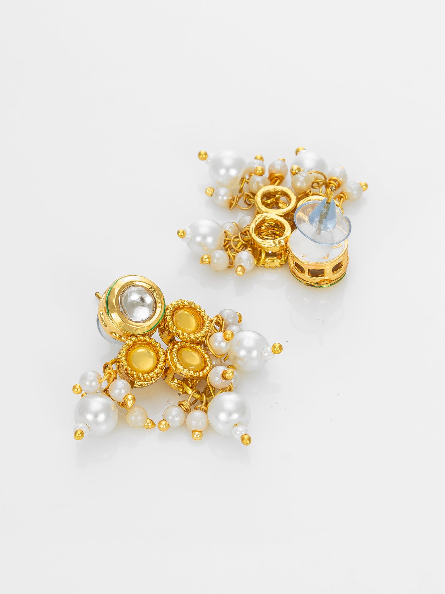 Aadita Gold-Silver Plated Pearl Beaded Designer Necklace Set