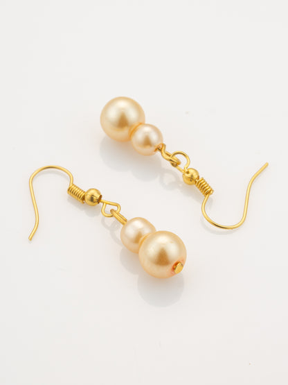 Aadita Gold-Plated Pearl Beaded Traditional Necklace Set