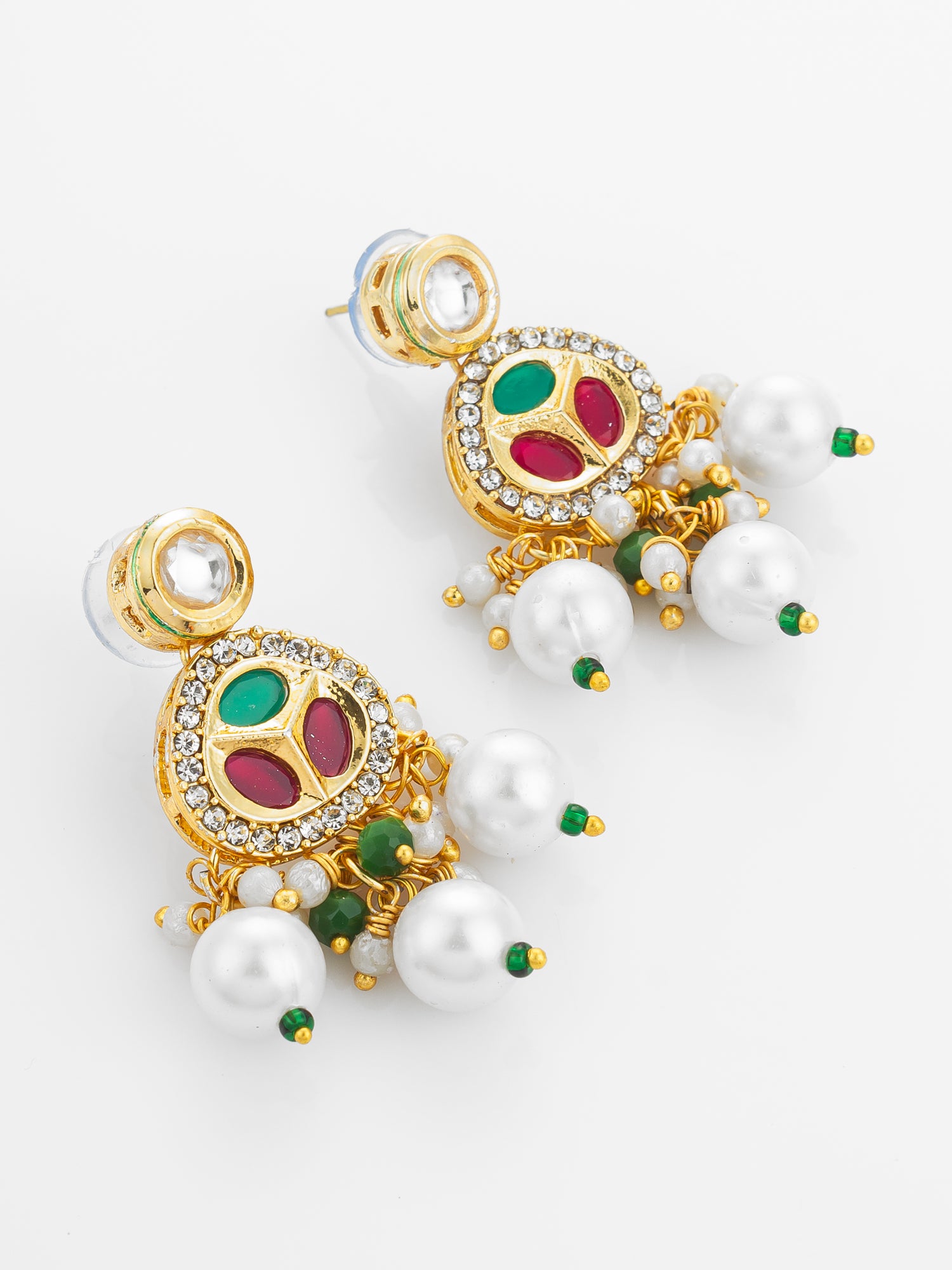 Aadita Traditional Kundan Gold Plated Choker Necklace Set with Pearls