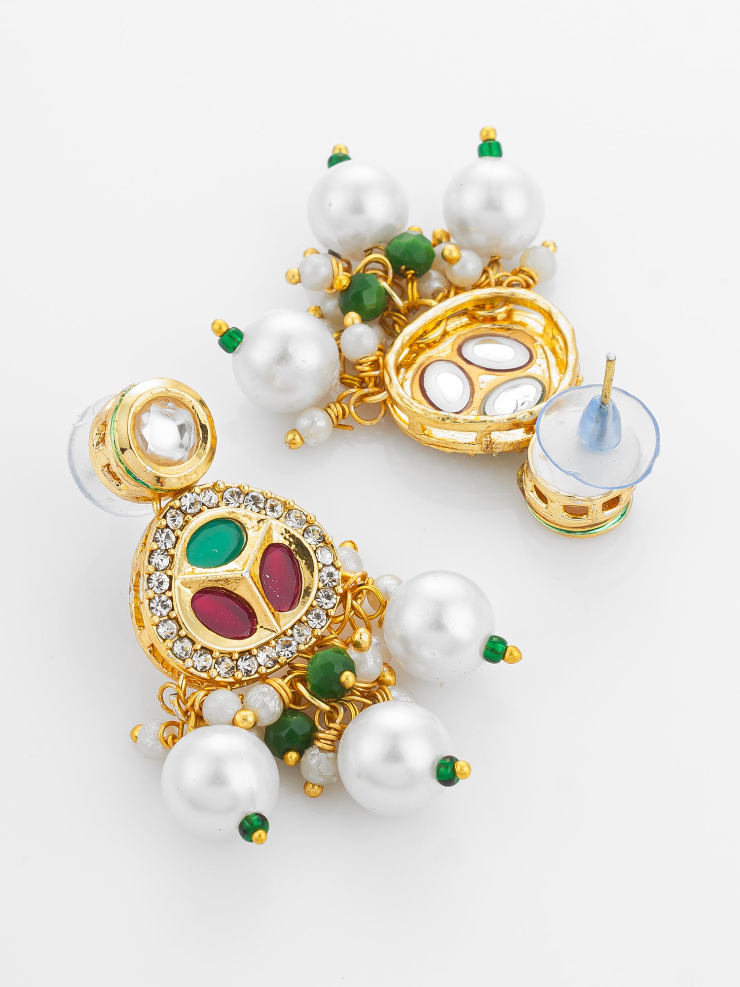 Aadita Traditional Kundan Gold Plated Choker Necklace Set with Pearls