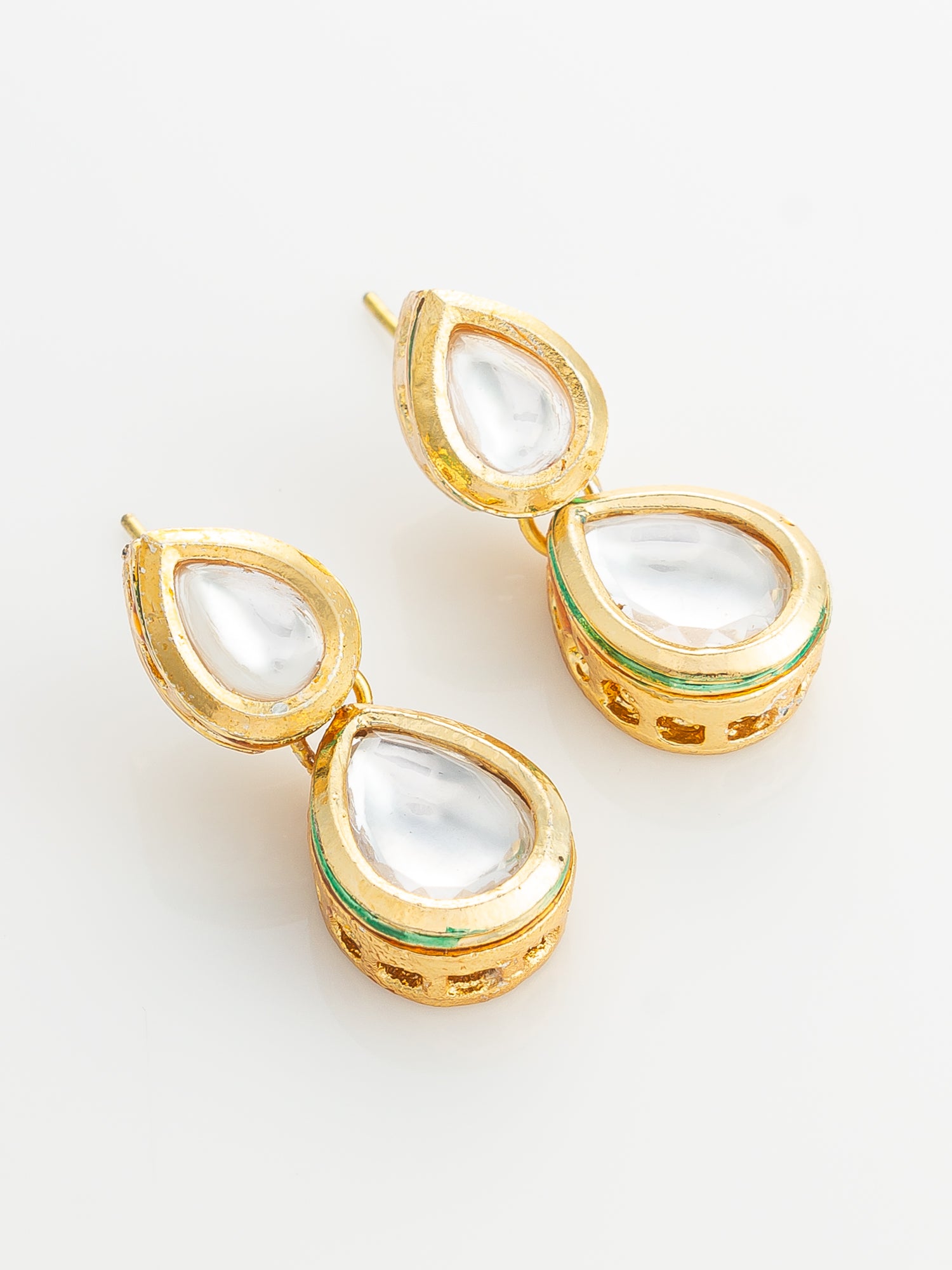 Aadita Gold Plated Pearl and Kundan Long Necklace Set
