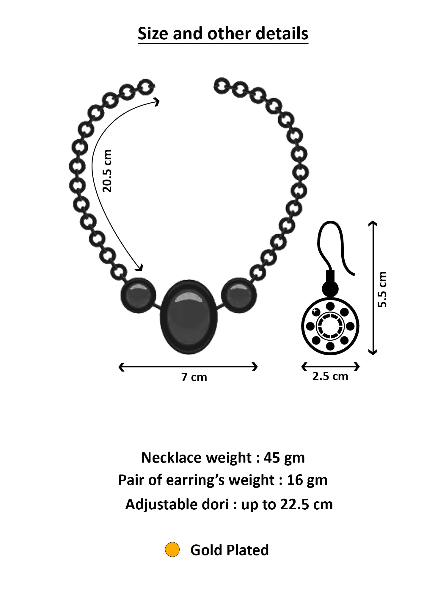 Aadita Gold Plated Long Pearl & Red Stone Necklace Set