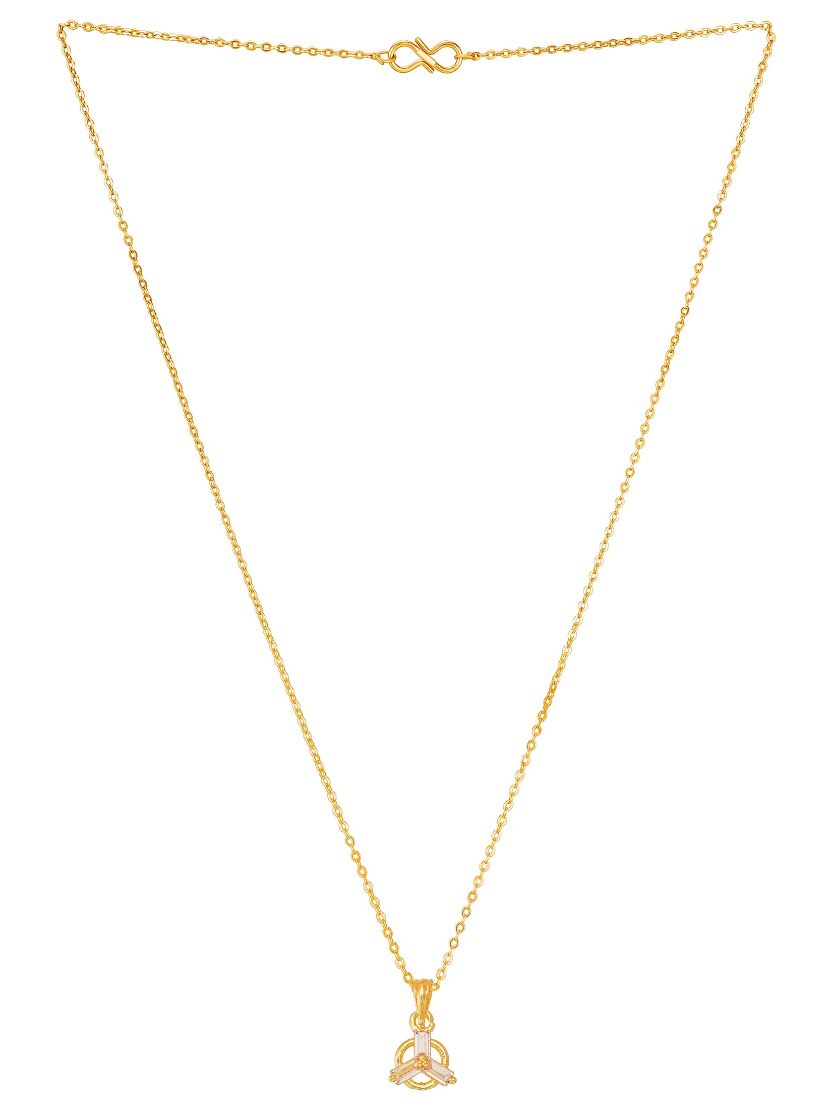 Aadita Radial Baguette Stone Circular Pendant