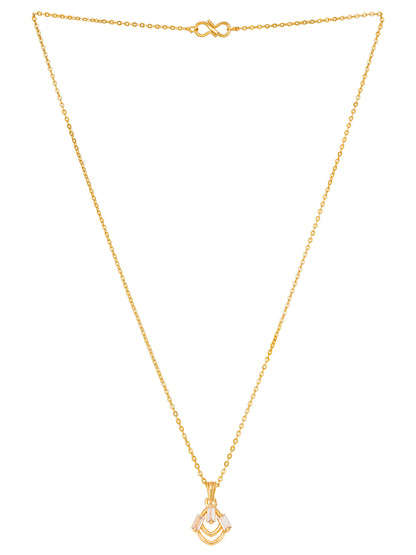 Aadita Tiered Curved Baguette Stone Pendant