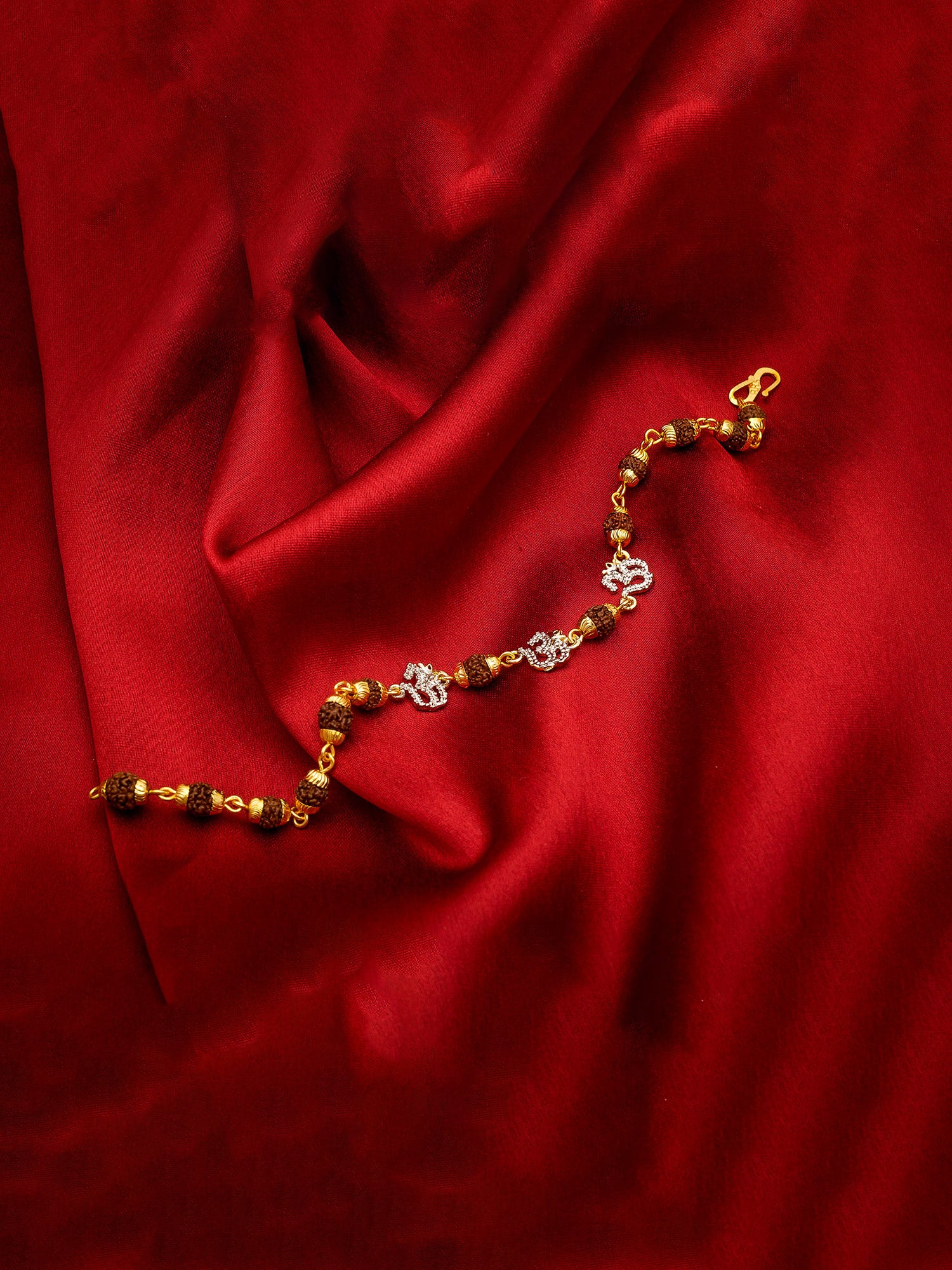 Aadita Om Rudraksh Bracelet Rakhi for Brother