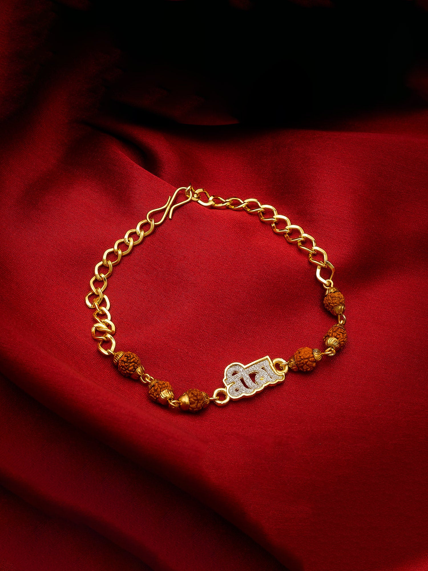 Aadita Vira Rudraksh Bracelet Rakhi for Brother