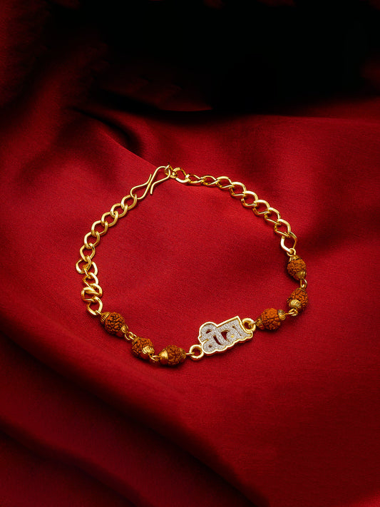 Aadita Vira Rudraksh Bracelet Rakhi for Brother