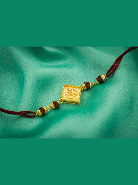 Aadita Om Rudraksh Rakhi with Red Thread for Brother