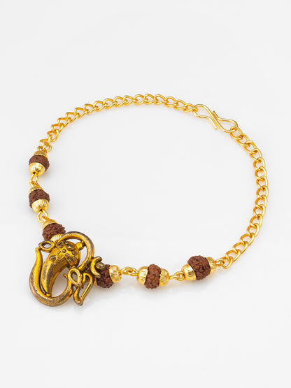 Aadita Rudraksh Om Bracelet Rakhi for Brother