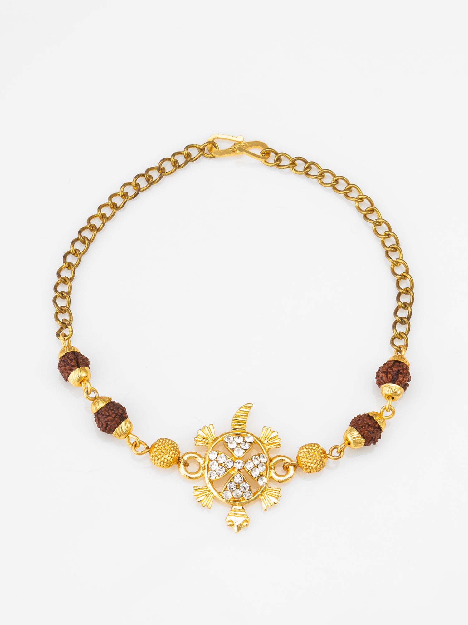 Aadita Tortoise Rudraksh Bracelet Rakhi for Brother