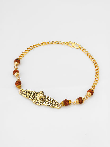 Aadita Ganesha Rudraksh Bracelet Rakhi for Brother