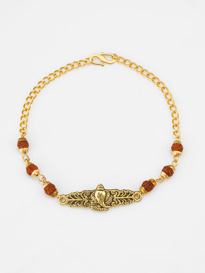 Aadita Ganesha Rudraksh Bracelet Rakhi for Brother