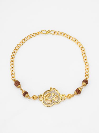 Aadita Om Rudraksh Bracelet Rakhi for Brother
