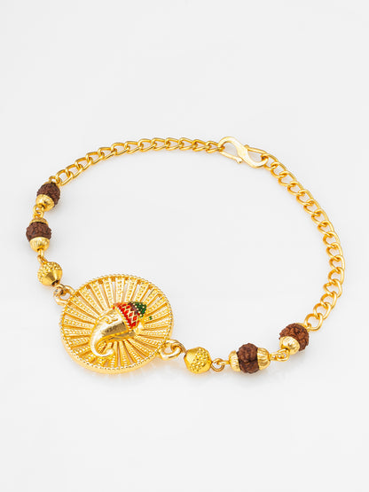 Aadita Ganesh Rudraksh Bracelet Rakhi for Brother