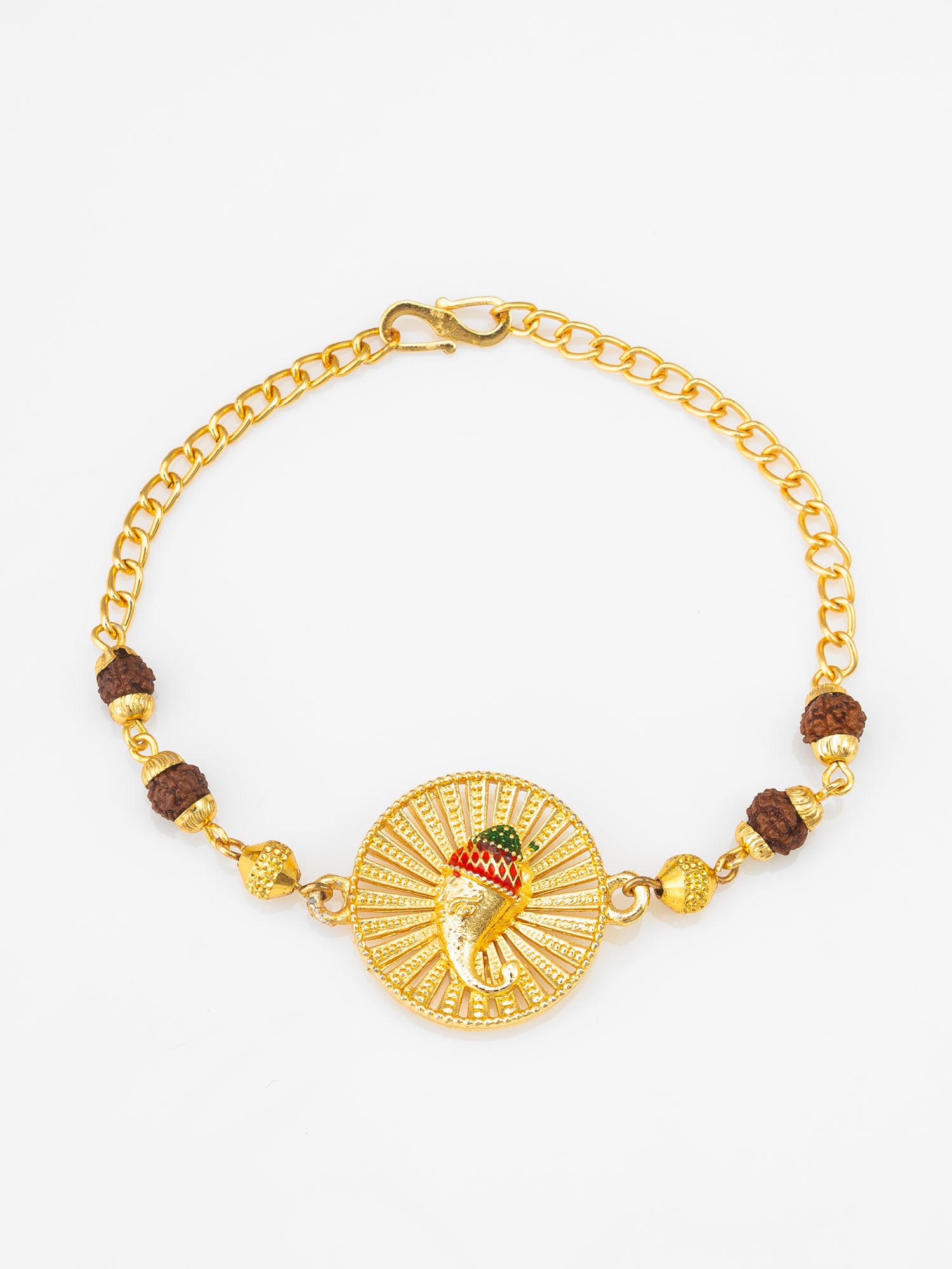 Aadita Ganesh Rudraksh Bracelet Rakhi for Brother