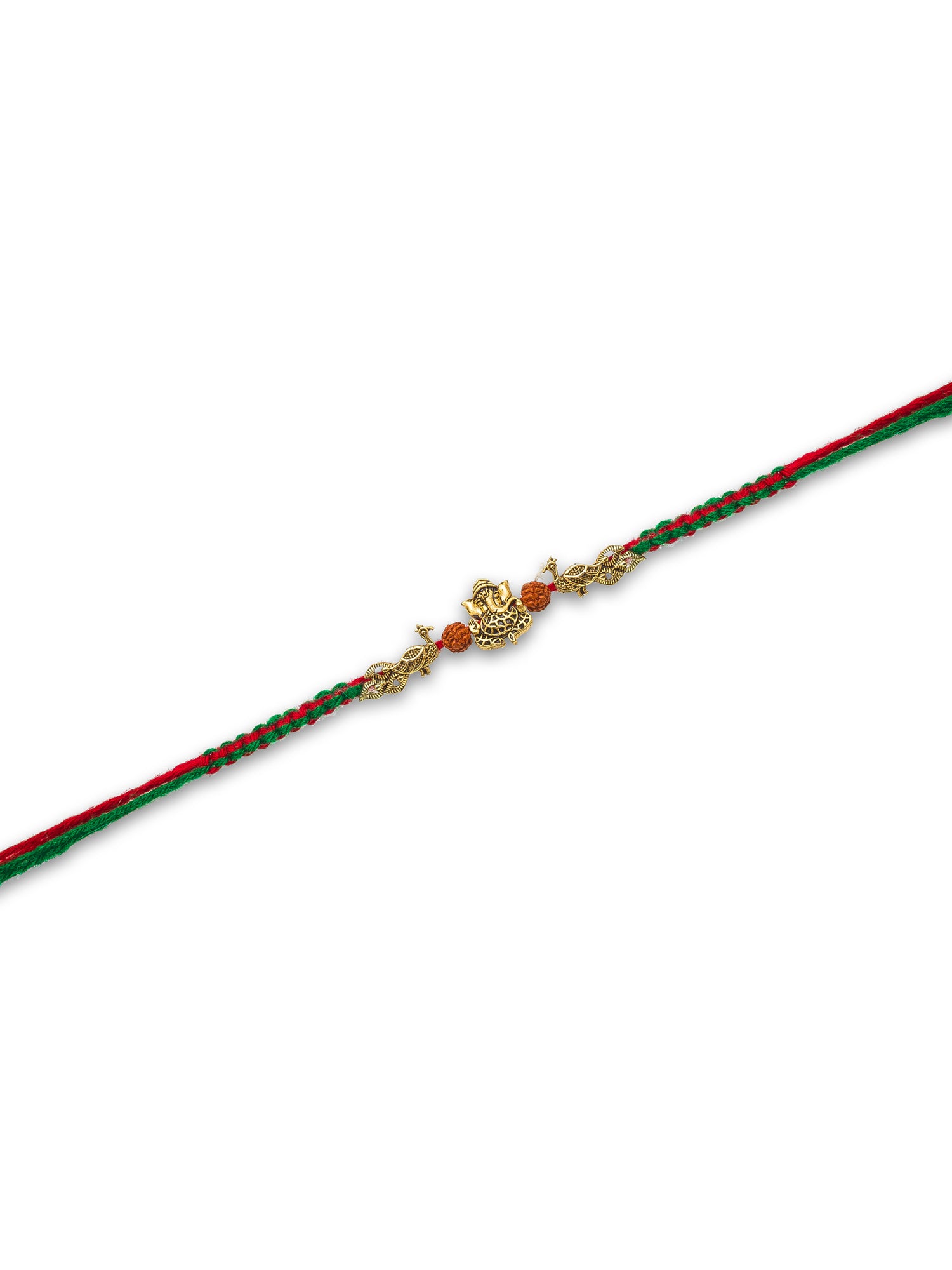 Aadita Ganesh Rudraksh Rakhi on Red-Green Thread for Raksha Bandhan