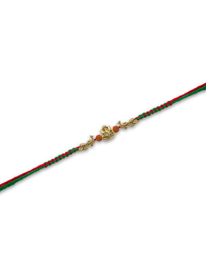 Aadita Ganesh Rudraksh Rakhi on Red-Green Thread for Raksha Bandhan