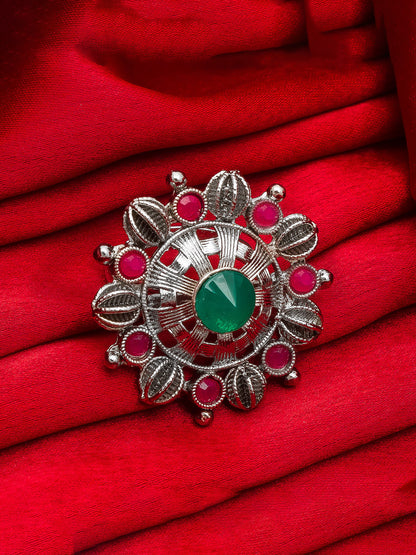 Aadita Tribal Chakra Spoke Oxidized Ring