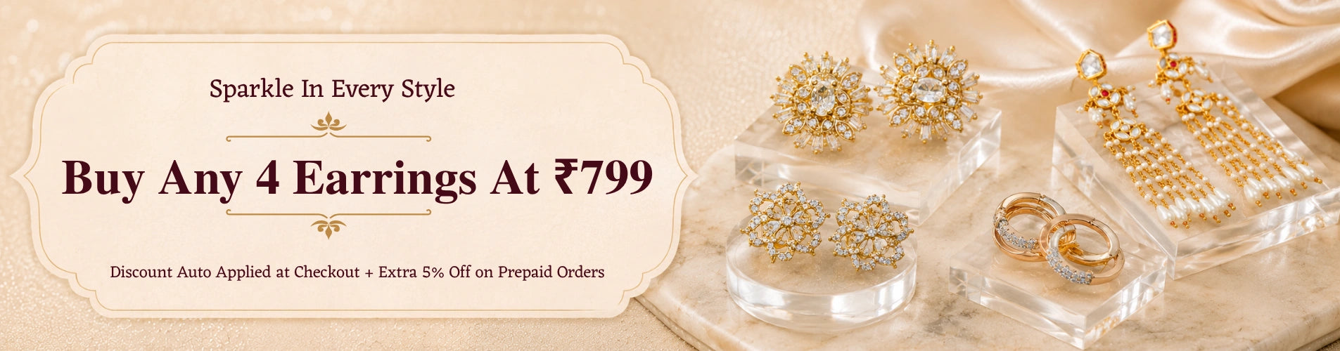 Buy Any 4 Earrings for ₹799
