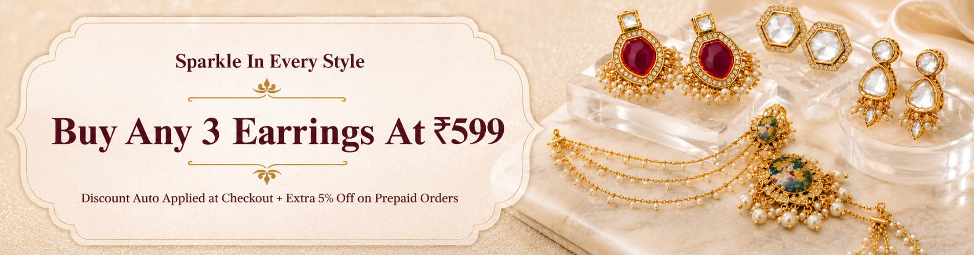 Buy Any 3 Earrings for ₹599