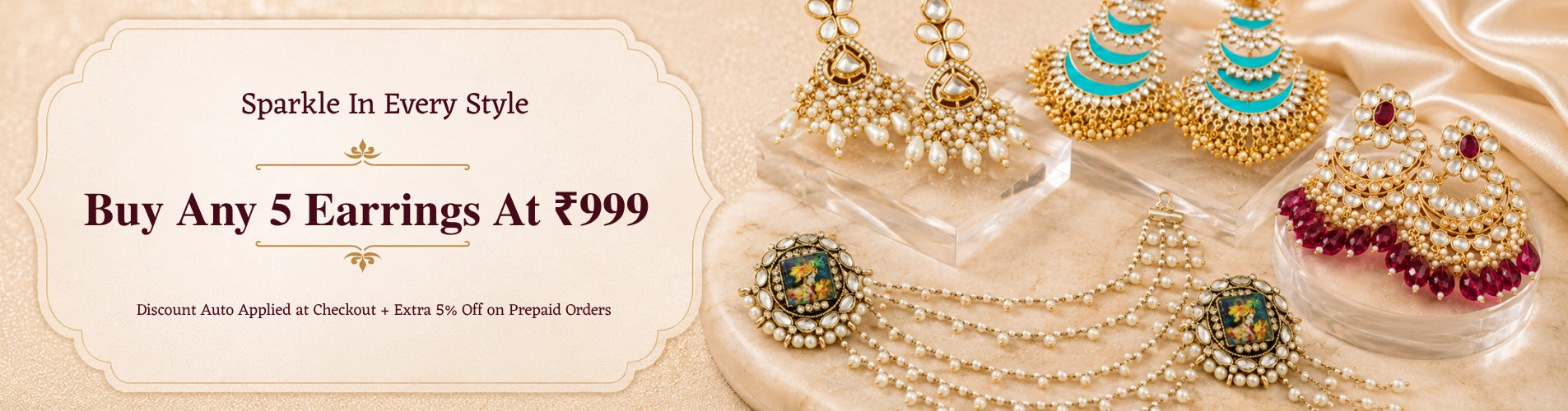 Buy Any 5 Earrings for ₹999